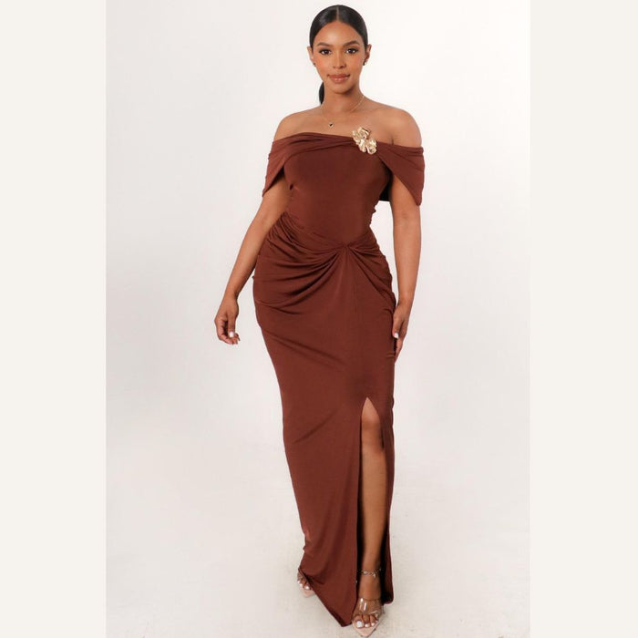 6777 SHOULDER MAXI DRESS