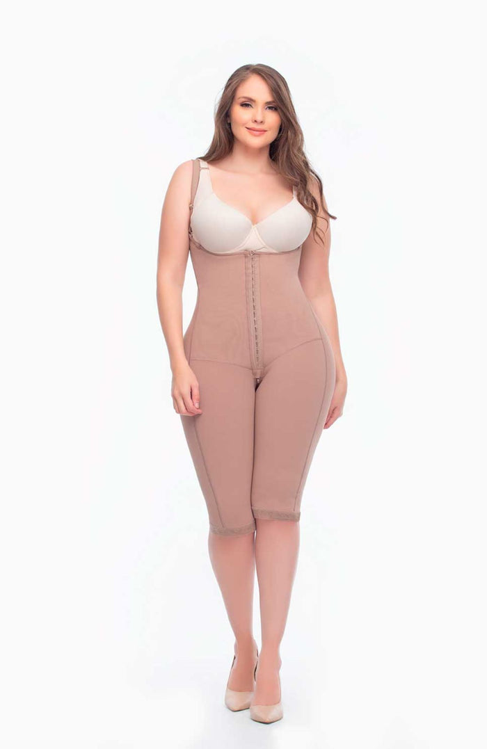 6156F-Long regular body girdle below the knee