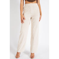 2259 CORDUROY PANTS W/ ELASTIC WAIST AND FRONT PLACKET