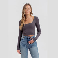 TW 1545 CROP TOP   BLU PEPPER