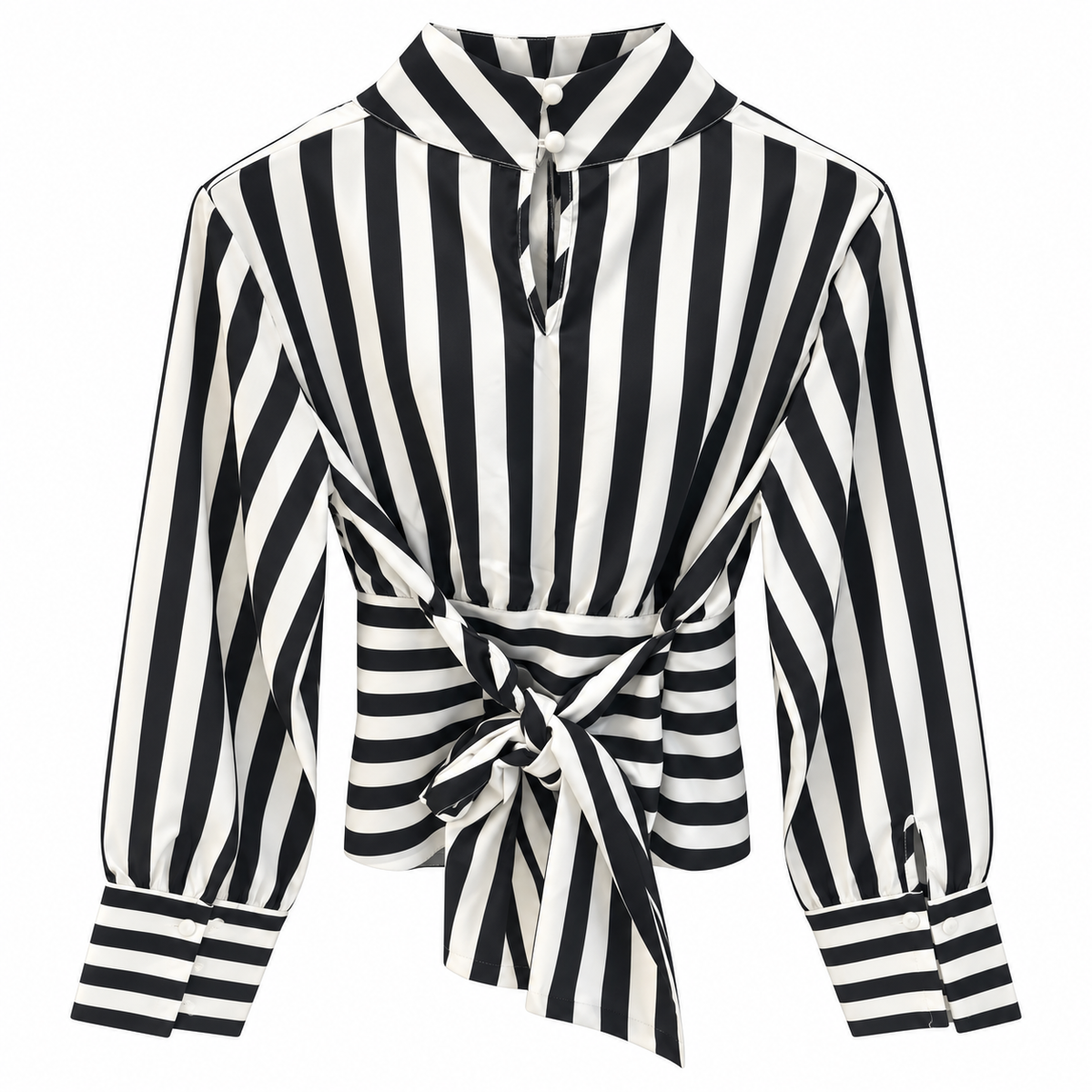 Blusa de rayas 30704, vista de espalda