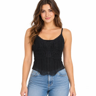 Blusa 102_black con modelo adulta y camiseta interior