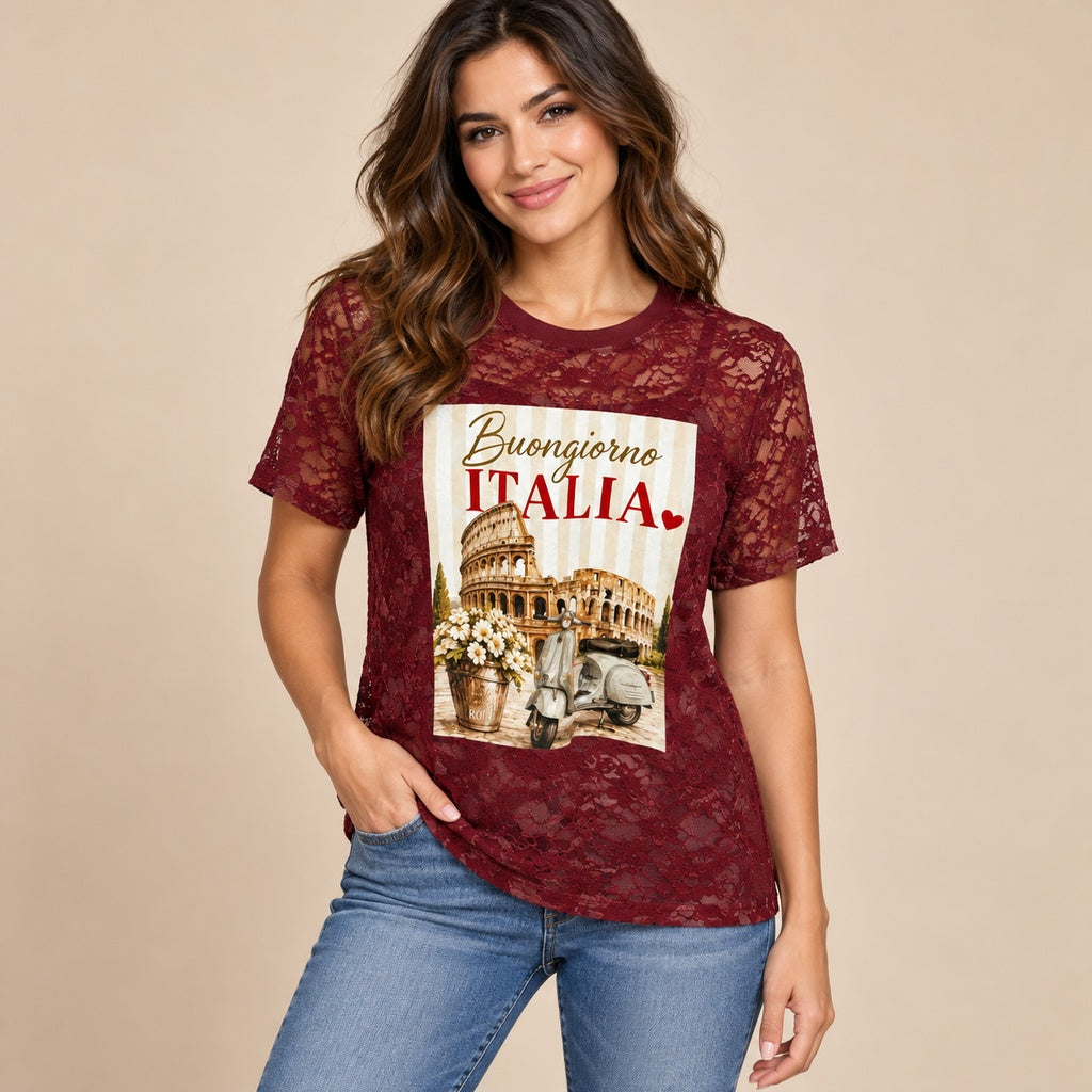 Camiseta italia en modelo