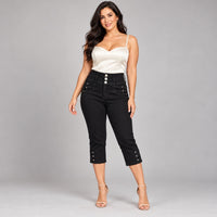 Capri J715 negro-presillas en modelo adulta