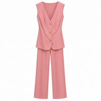 Conjunto Elegancia Rosa – 46680, chaleco y pantalón