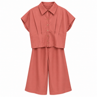 Conjunto Encanto Ladrillo – 9701, blusa y pantalón
