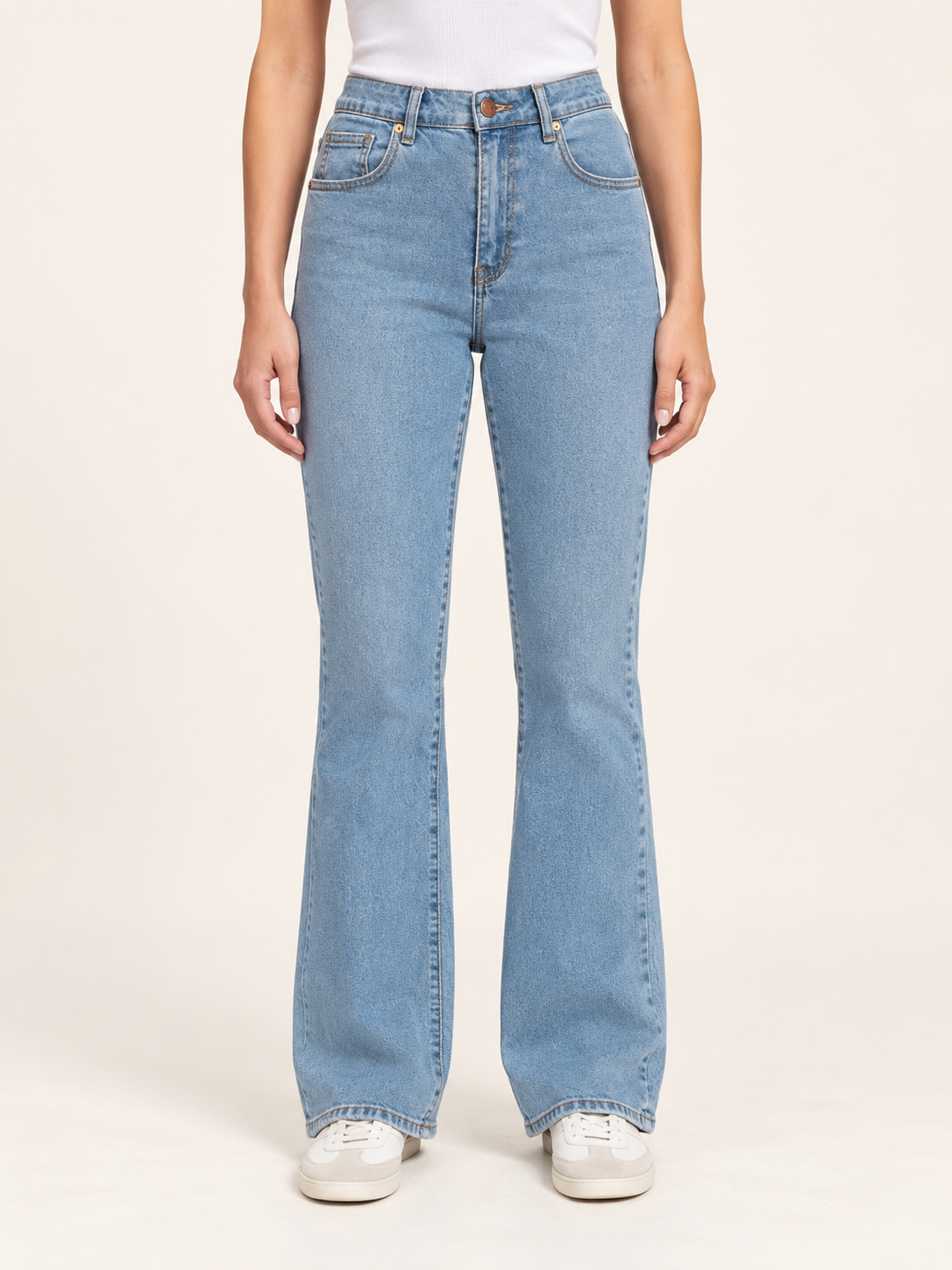 Jeans en modelo — imagen generada con IA