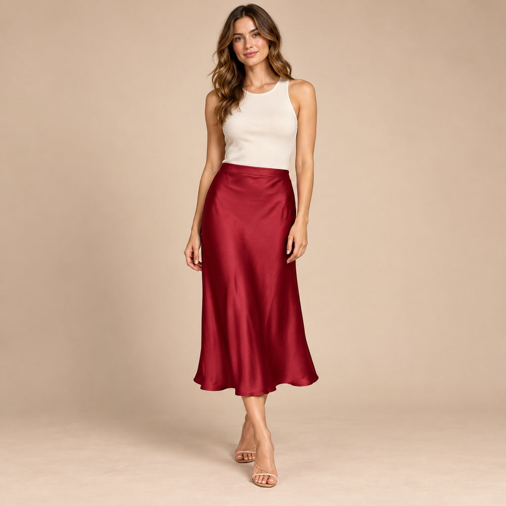 Falda 14864-red en modelo