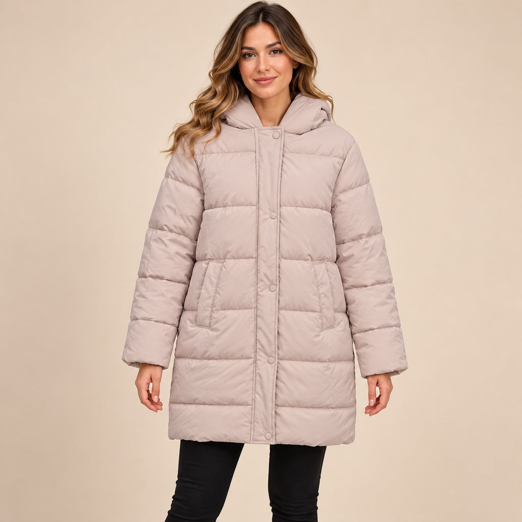 Jacket 2086 beige con modelo