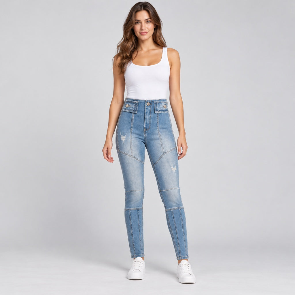 Jeans 40448 en modelo completa