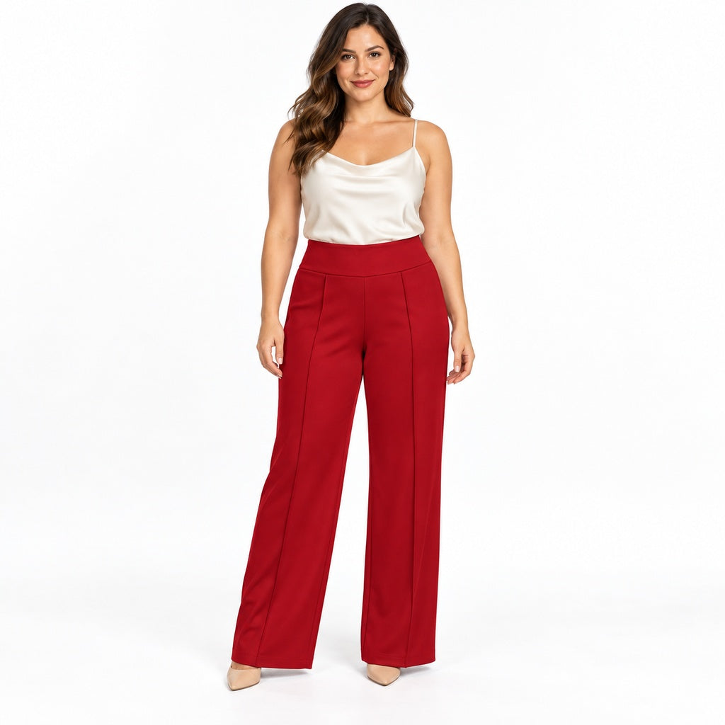 Pantalón Valentine 6610 rojo en modelo adulta