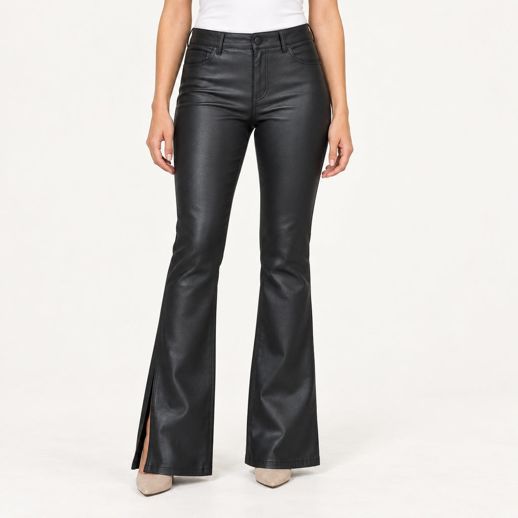 Pantalón Chocolate 4862 negro acampanado en modelo