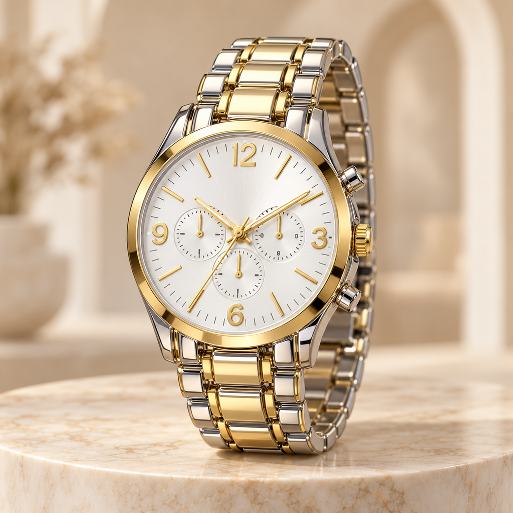 Reloj Blanco 3 Círculos - foto profesional Germania Jeans