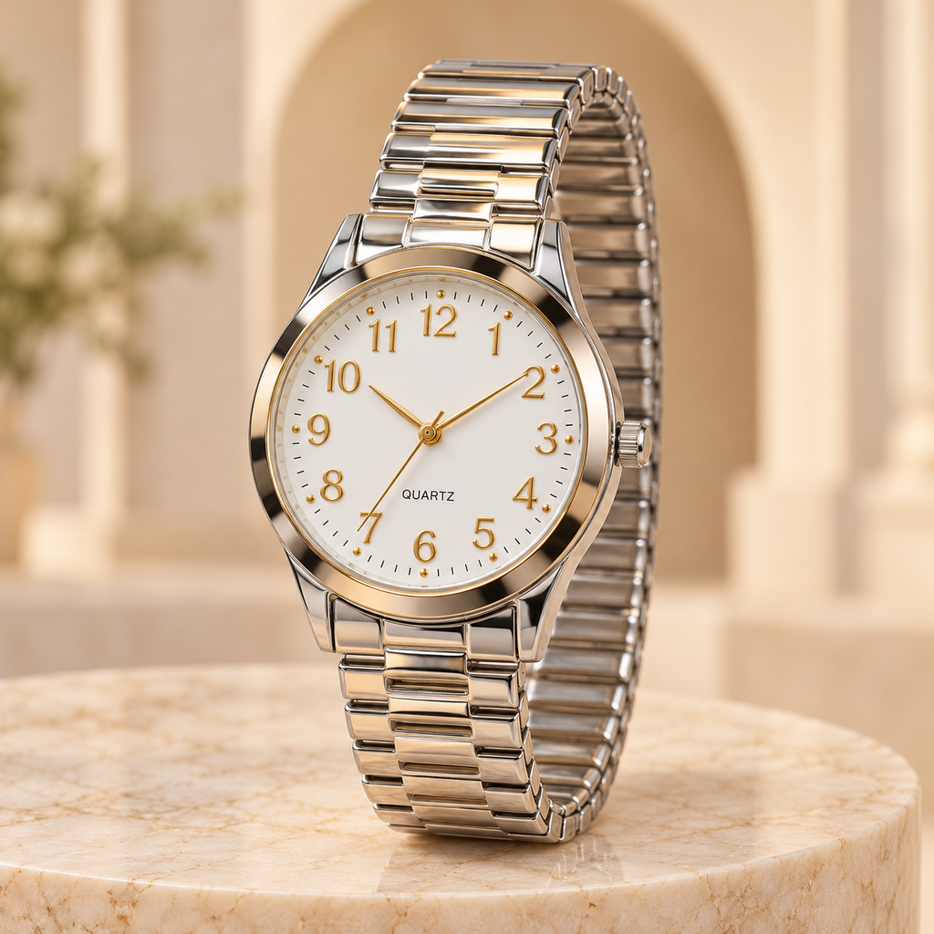 Reloj Blanco Números - foto profesional Germania Jeans