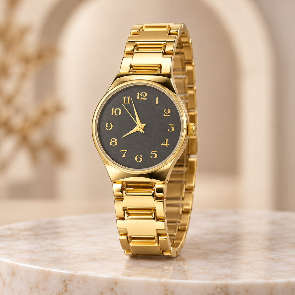 Reloj Dorado Oscuro - foto profesional Germania Jeans