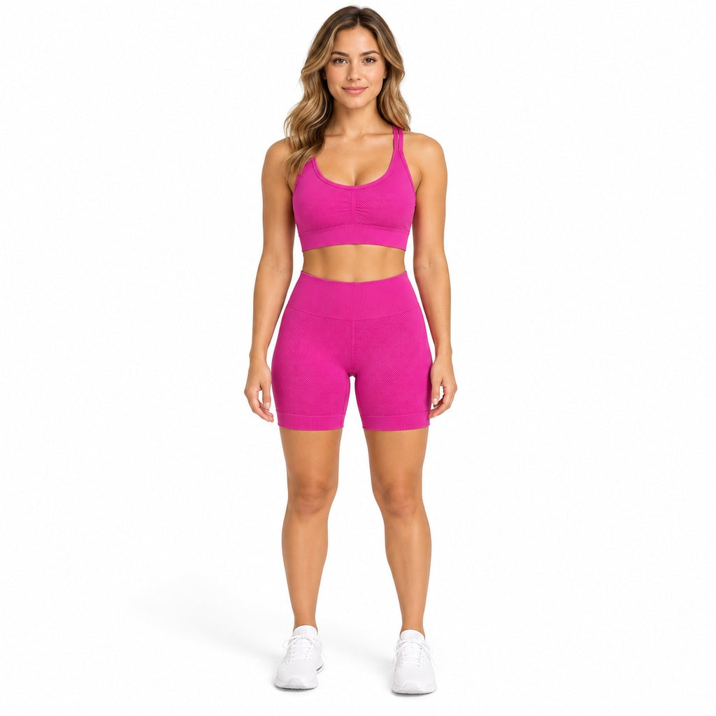 Conjunto deportivo 5617 fucsia con modelo adulta