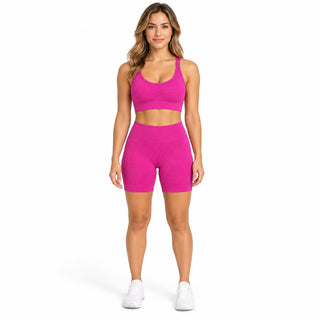 Conjunto deportivo 5617 fucsia con modelo adulta