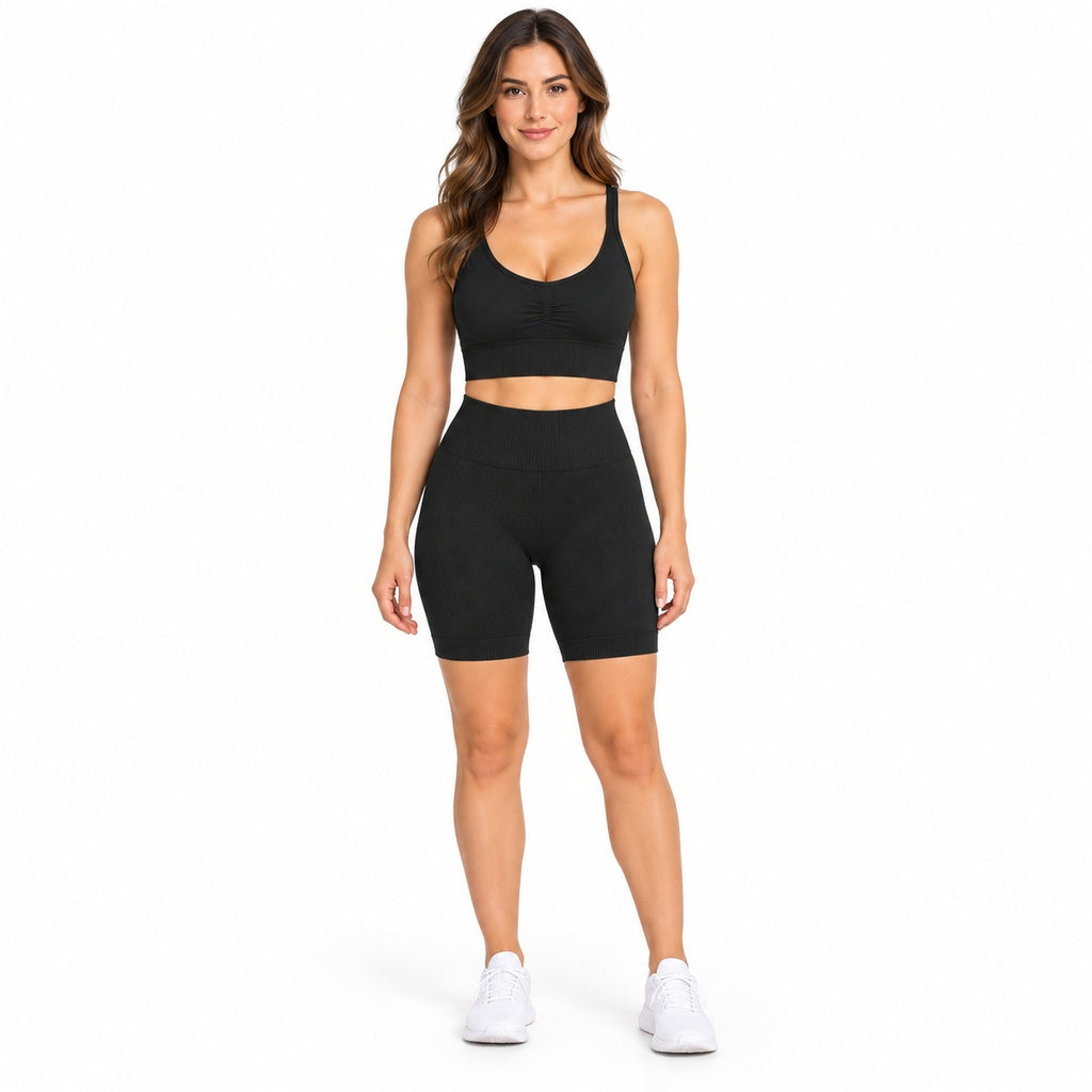 Conjunto deportivo 5617 negro con modelo adulta