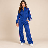 Set 08 azul: conjunto completo de chaqueta y pantalón en modelo