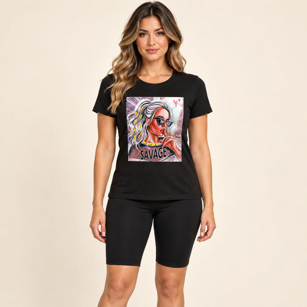 Conjunto completo 301-savage negro con modelo