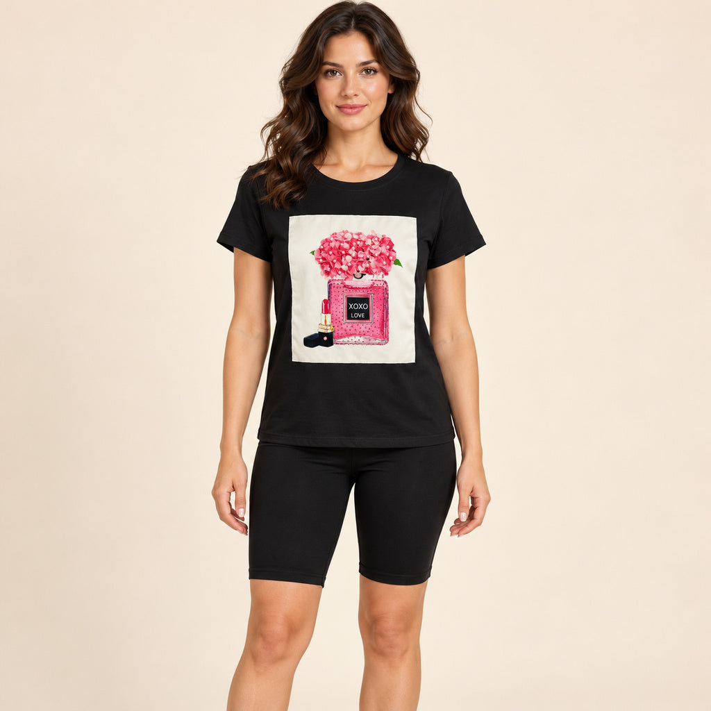 Conjunto completo 301-xoxo negro con modelo