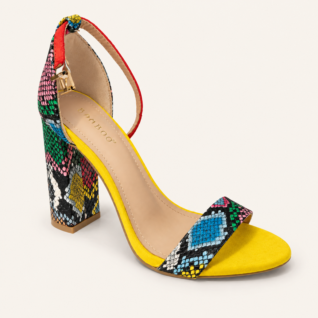 Bamboo SWEETLOVE-02 multicolor con tacón ancho