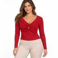 Blusa 1537-rojo sobre fondo blanco