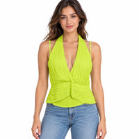 Blusa halter Milka verde lima