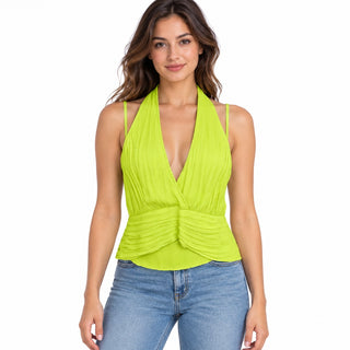 Blusa halter Milka verde lima