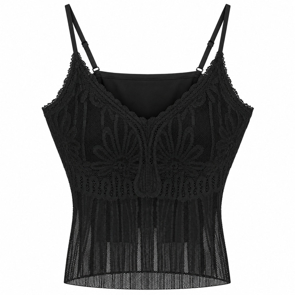Top negro de crochet 102